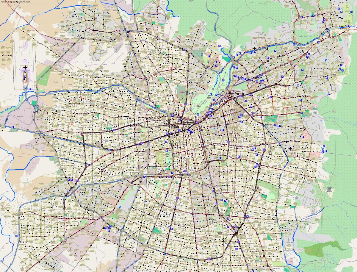 מפת העיר סנטיאגו, צ ' ילה