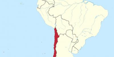 צ ' ילה בדרום אמריקה מפה