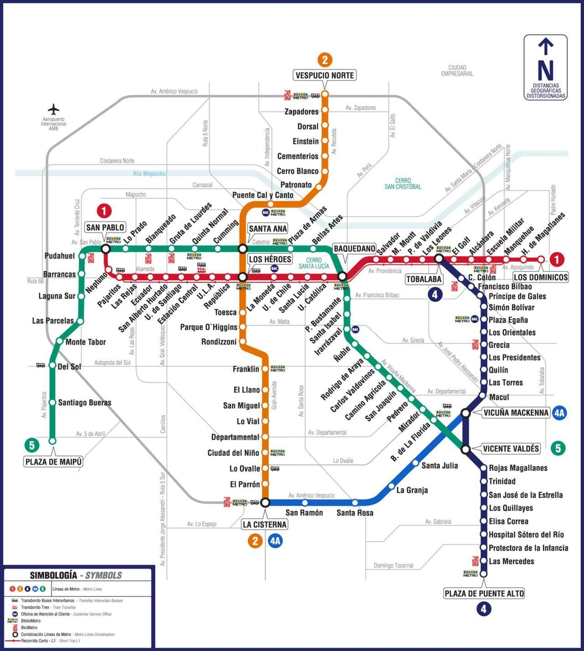 מפה של הרכבת התחתית צ ' ילה