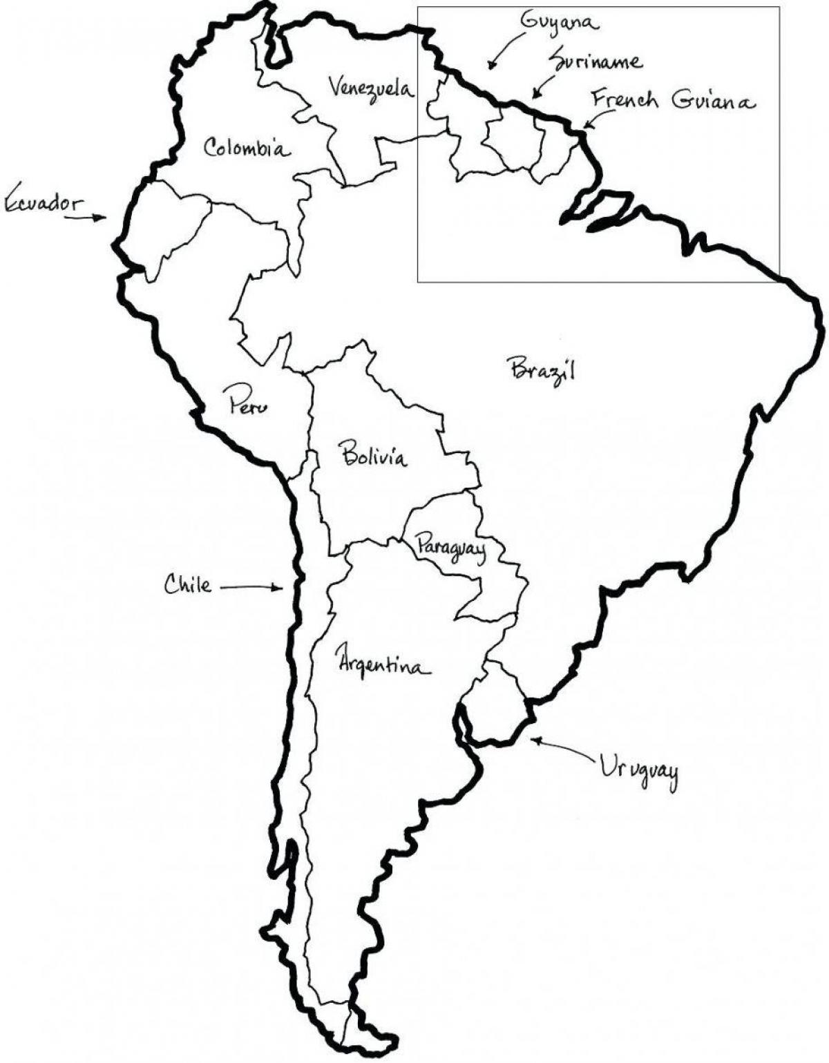 מפה של צ ' ילה outlin