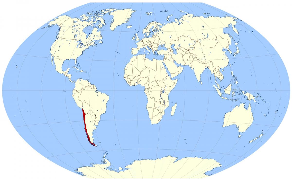 מפת העולם, מראה את צ ' ילה