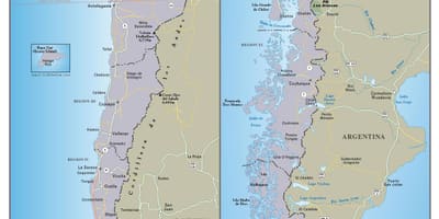מפה של צ ' ילה נסיעות