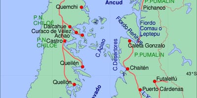 מפה של chiloe צ ' ילה